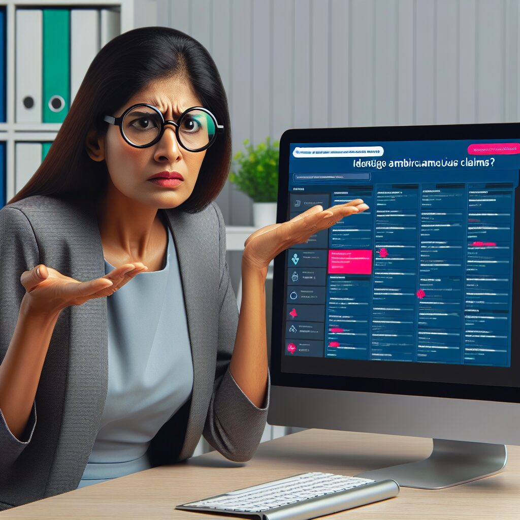 A concerned individual checking their medical reimbursement on a digital platform, representing the process of identifying and reporting suspicious medical claims.