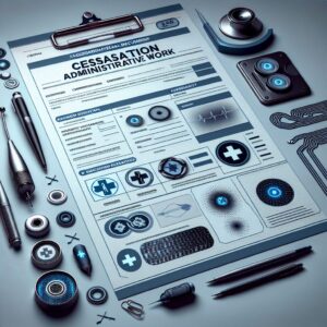 An official and secure paper document related to medical work stoppage, featuring security features like holograms and magnetic ink, highlighting the seriousness and official nature of administrative procedures in healthcare.