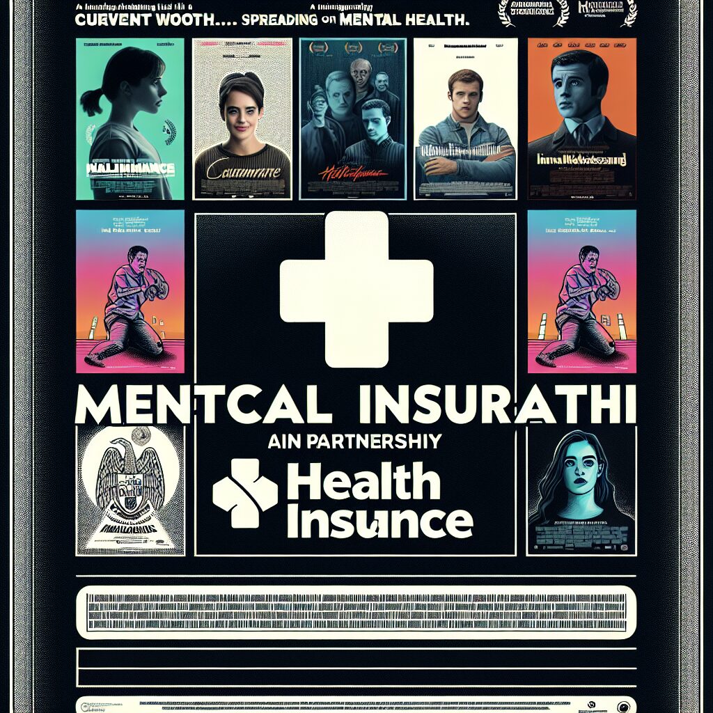 Une affiche cinématographique mettant en avant sept films emblématiques, avec un focus sur la santé mentale et un logo de l'Assurance Maladie en partenariat avec les cinémas UGC.