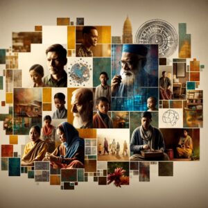 Une scène illustrant la précarité des conditions de vie des travailleurs du sexe, avec des éléments symbolisant la santé mentale et physique, dans un style réaliste et émouvant.