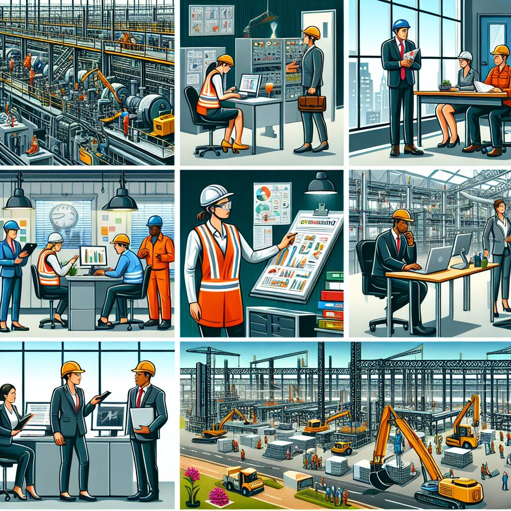 Un employé de bureau regardant un documentaire sur l'écran d'un ordinateur, montrant des scènes industrielles et des illustrations médicales, ambiance professionnelle et éducative.