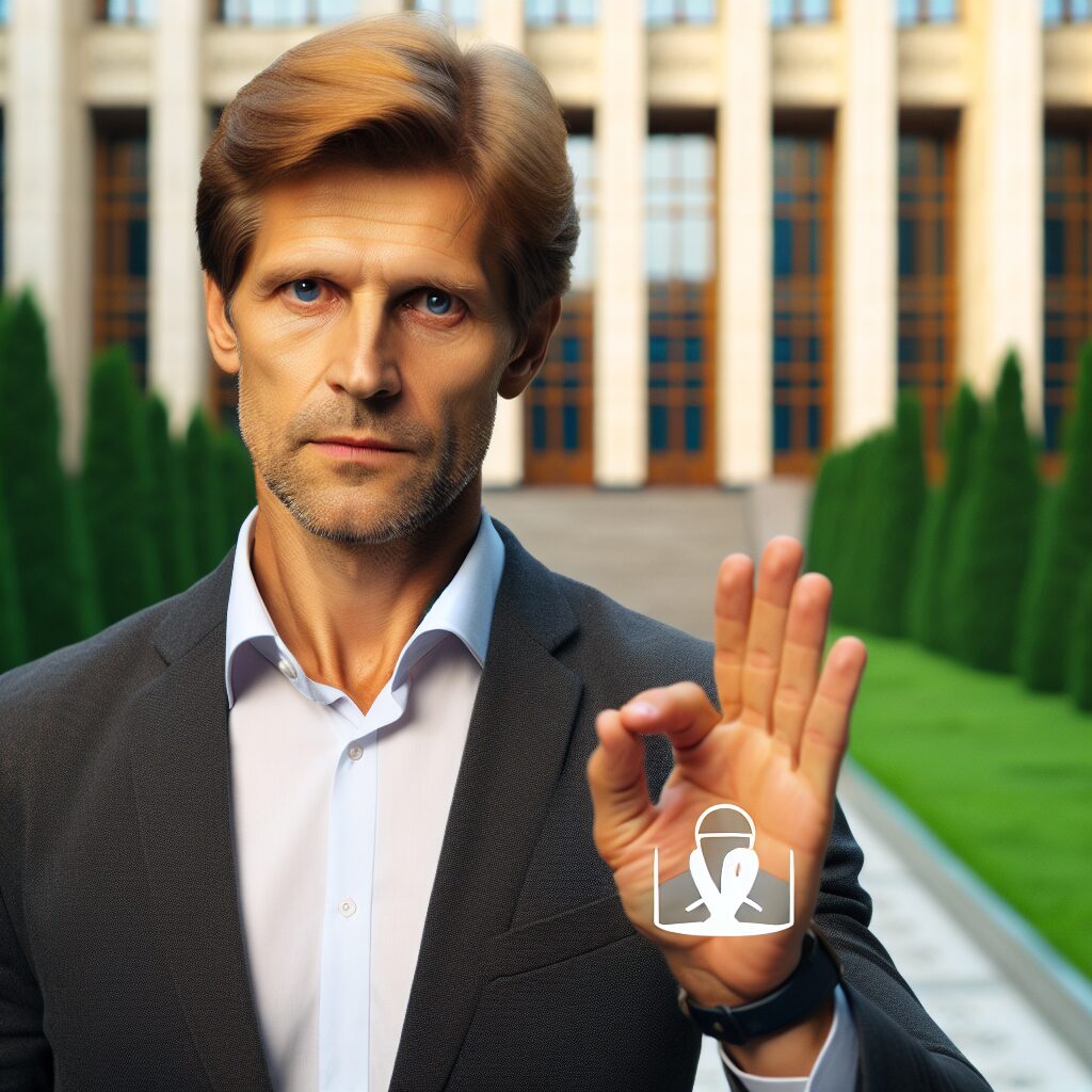 Portrait of Donald Trump gesturing with his hand while explaining a health-related point, with a backdrop of the White House garden. The image captures a serious yet composed demeanor, emphasizing themes of health and leadership.